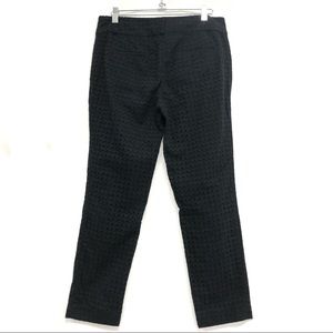 LOFT Black Eyelet Zoe Ankle Cropped Trousers